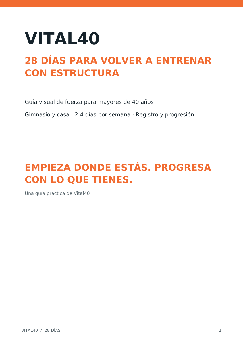 Portada de la guía Vital40 de 28 días